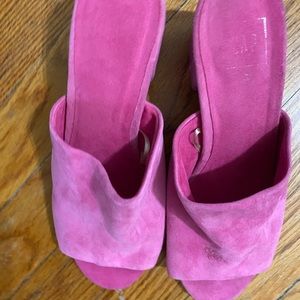 Beautiful Hot Pink suede sandals